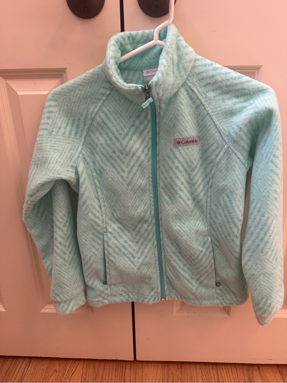 Columbia Girls' Light Teal Fleece Jacket
